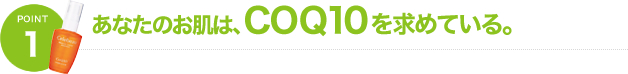 あなたのお肌は、CoQ10を求めている。