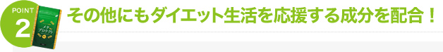 その他にもメタボが気になるあなたのダイエット生活を応援する成分を配合