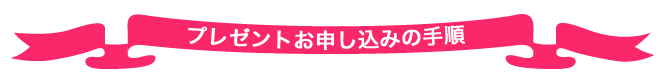 プレゼントお申し込みの手順